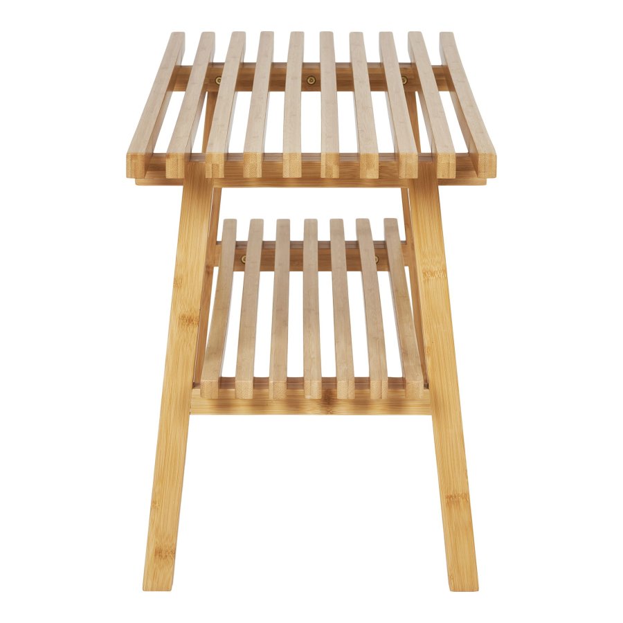 HOUSE NORDIC Ember benk, med hylle - naturlig bambus (28x70)