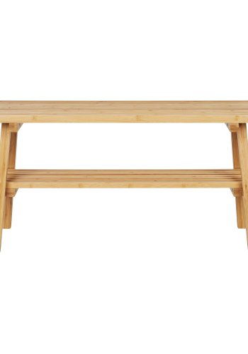 HOUSE NORDIC Ember benk, med hylle - naturlig bambus (28x70)