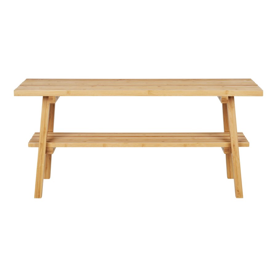 HOUSE NORDIC Ember benk, med hylle - naturlig bambus (28x70)