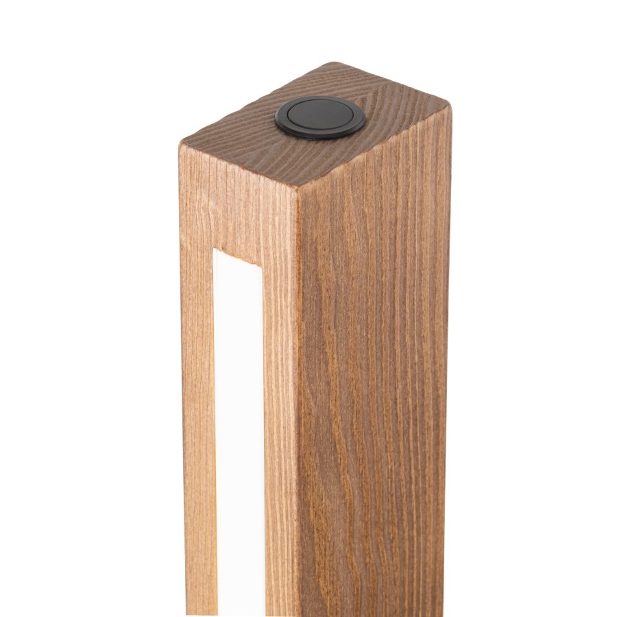 TK Teo LED gulvlampe - valnttfarget tre og sort metall