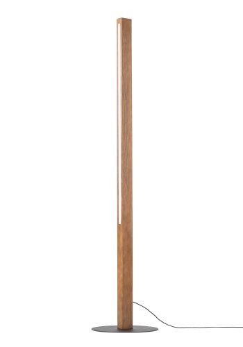 TK Teo LED gulvlampe - valnttfarget tre og sort metall