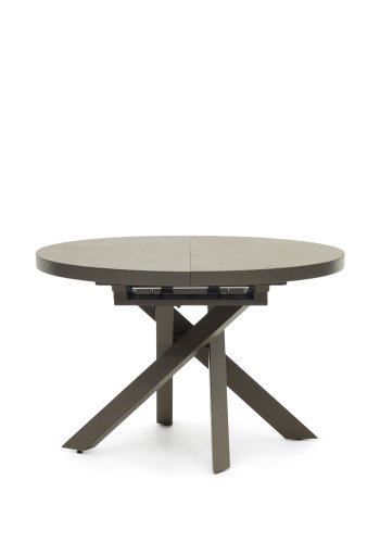 KAVE HOME Vashti spisebord, med uttrekk - brun keramikk og stl (120(160)