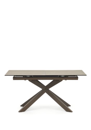KAVE HOME Atminda spisebord, med uttrekk - brunt porselen og stl (160(210)x90)