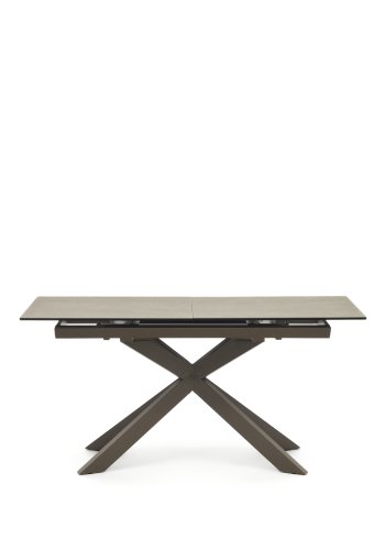 KAVE HOME Atminda spisebord, med uttrekk - brunt porselen og stl (160(210)x90)