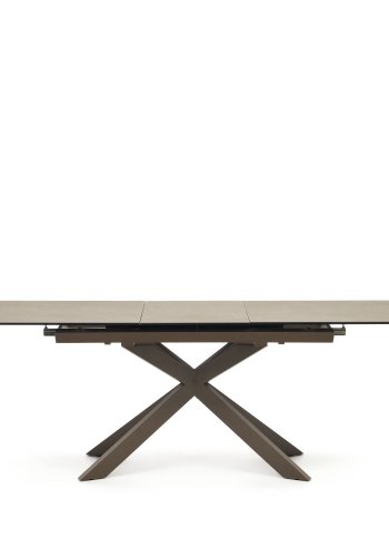 KAVE HOME Atminda spisebord, med uttrekk - brunt porselen og stl (160(210)x90)