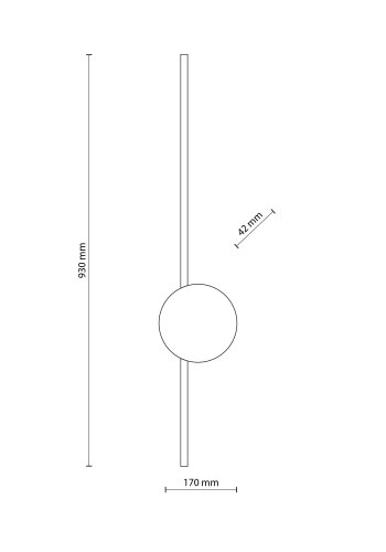 TK Java li LED vglampe - sort metal