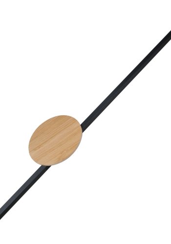 TK Java li LED vglampe - natur egefinér og sort metal