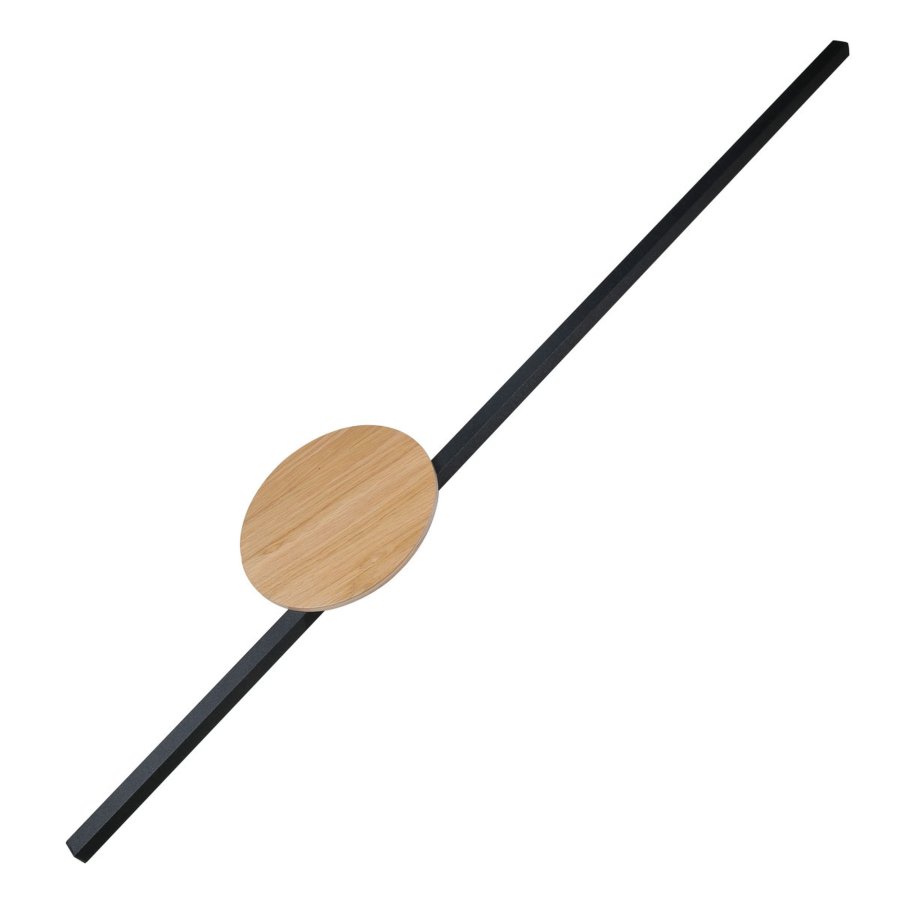 TK Java li LED vglampe - natur egefinér og sort metal