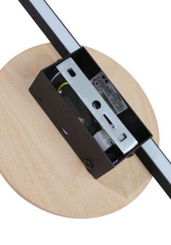 TK Java li LED vglampe - natur egefinér og sort metal