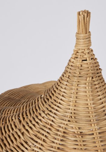 BROSTE COPENHAGEN Pallas Korb, m. Deckel – naturbraunes Rattan (2er-Set)