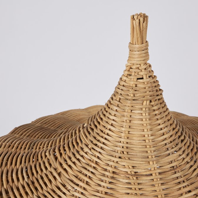 BROSTE COPENHAGEN Pallas Korb, m. Deckel – naturbraunes Rattan (2er-Set)