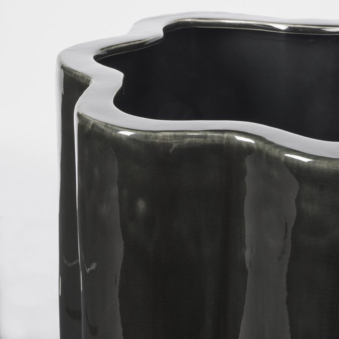 BROSTE COPENHAGEN Sonja krukke - mrkegrnn keramikk