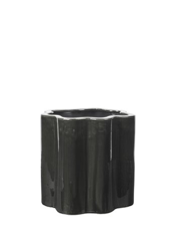BROSTE COPENHAGEN Sonja krukke - mrkegrnn keramikk