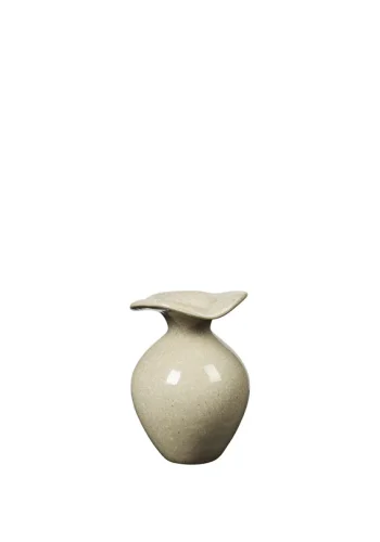 BROSTE COPENHAGEN Florentina Vase XS – beiges Steinzeug (H:14)