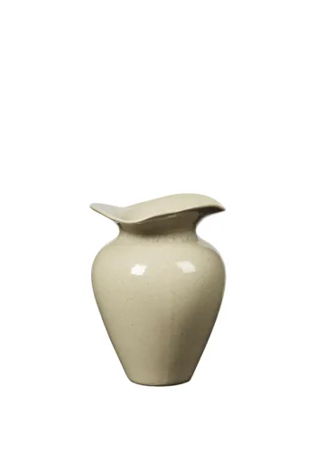 BROSTE COPENHAGEN Florentina Vase S – beiges Steinzeug (H:22,5)