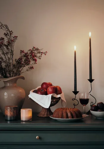 BROSTE COPENHAGEN Florentina Vase M – beiges Steinzeug (H:32)