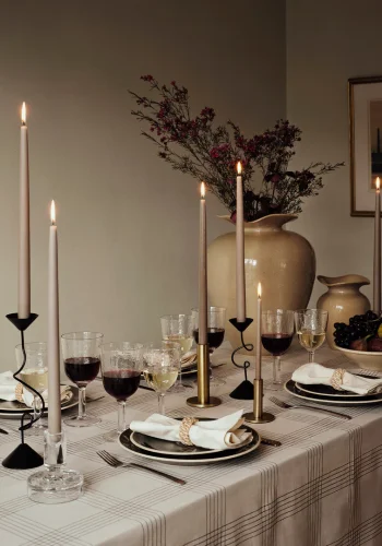 BROSTE COPENHAGEN Florentina Vase L – beiges Steinzeug (H:44)