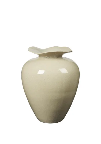 BROSTE COPENHAGEN Florentina Vase L – beiges Steinzeug (H:44)