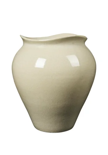 BROSTE COPENHAGEN Florentina Vase XL – beiges Steinzeug (H:57)