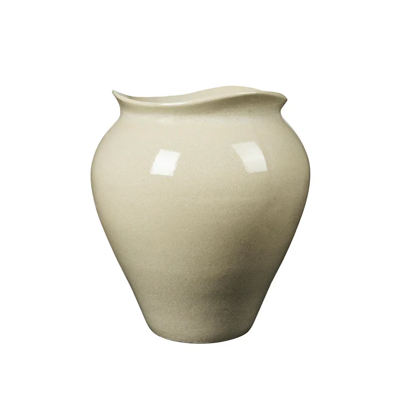 BROSTE COPENHAGEN Florentina Vase XL – beiges Steinzeug (H:57)