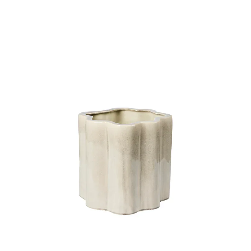 BROSTE COPENHAGEN Sonja Blumentopf – Regentag graue Keramik (H:36)