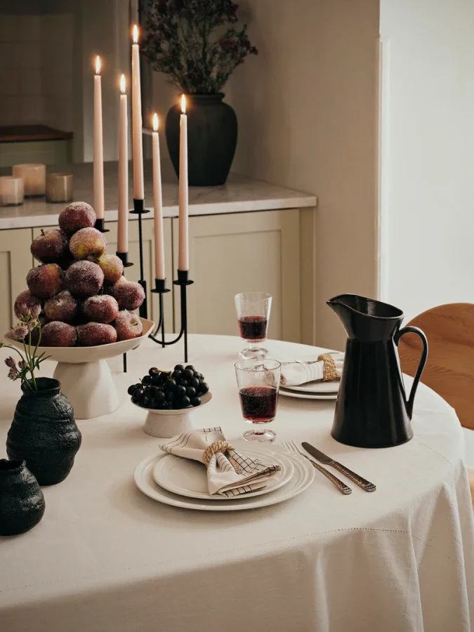 BROSTE COPENHAGEN Alma Vase – schwarzes Steingut (H:16)