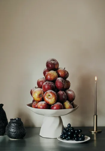 BROSTE COPENHAGEN Alma Vase – schwarzes Steinzeug (H:10)