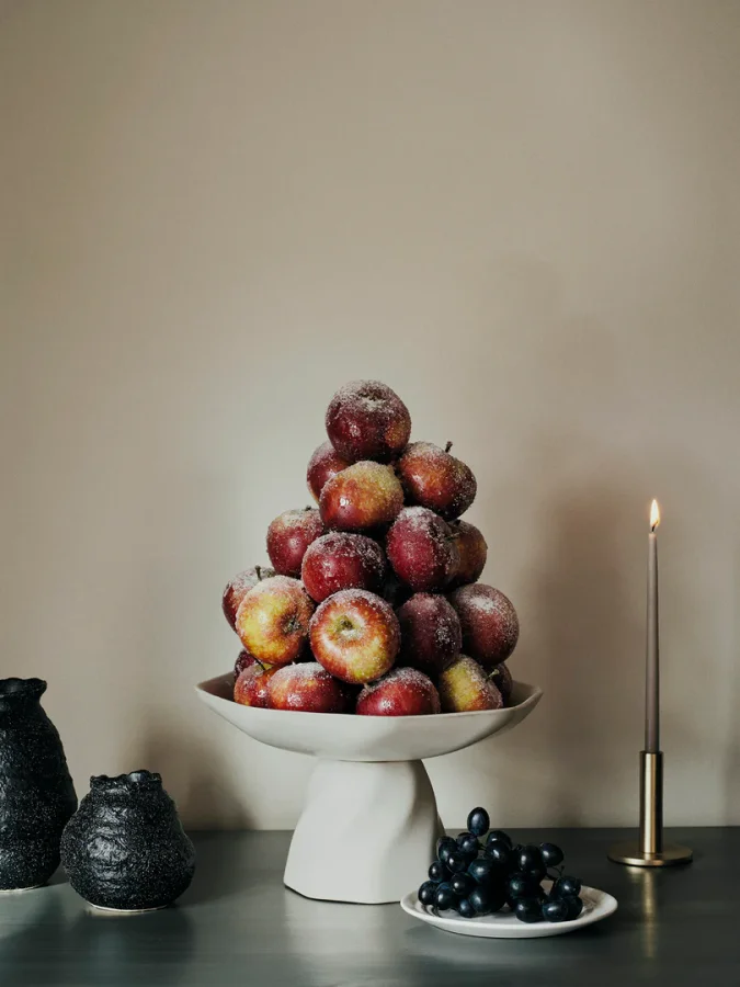 BROSTE COPENHAGEN Alma Vase – schwarzes Steinzeug (H:10)