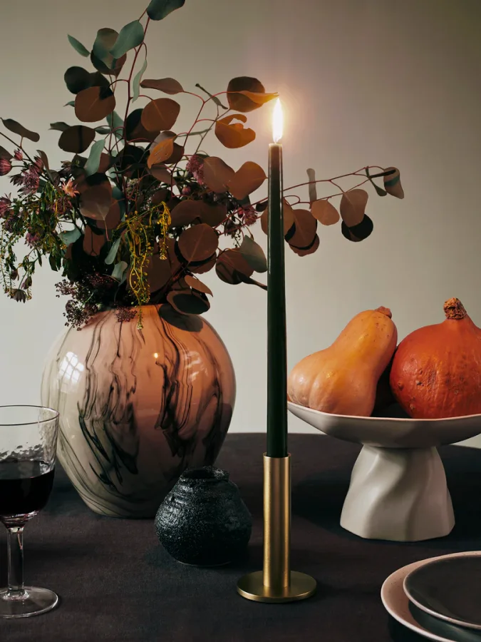 BROSTE COPENHAGEN Alma Vase – schwarzes Steinzeug (H:10)