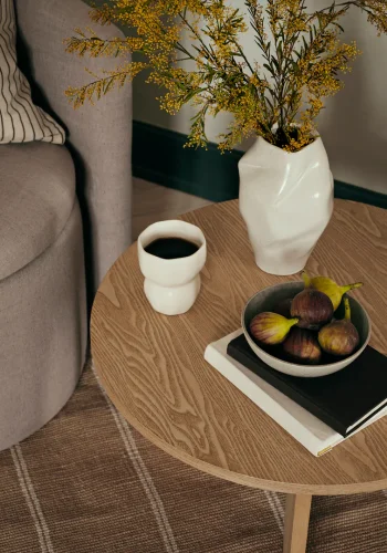 BROSTE COPENHAGEN Susie Vase – Rainy Day graues Steingut (H:22)