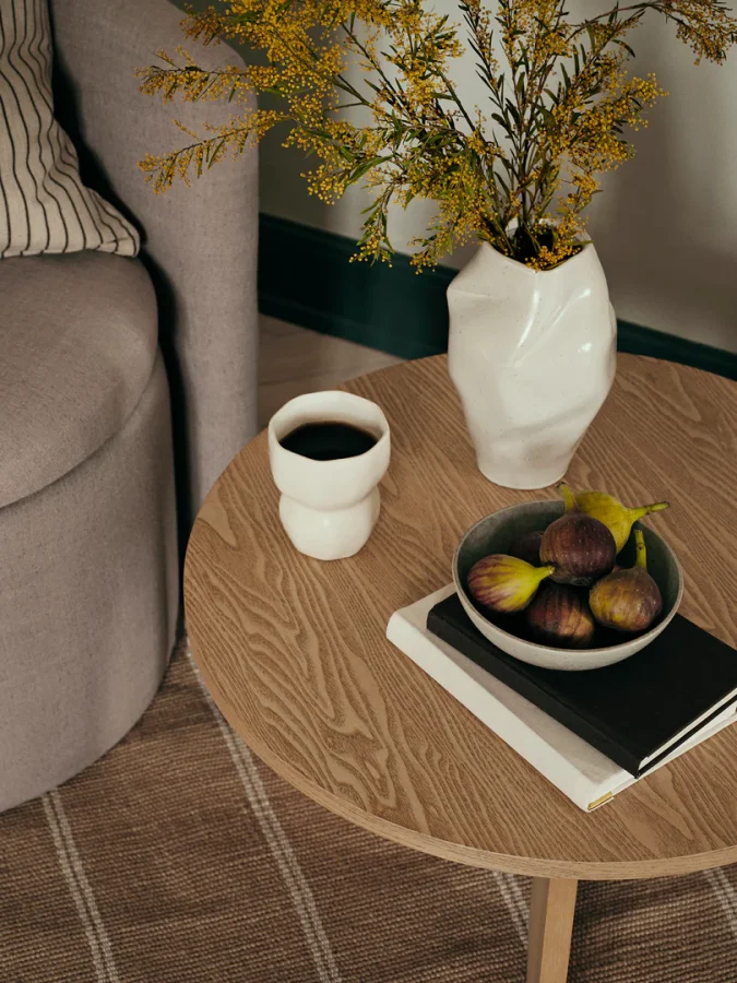 BROSTE COPENHAGEN Susie Vase – Rainy Day graues Steingut (H:22)