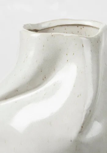 BROSTE COPENHAGEN Susie Vase – Rainy Day graues Steingut (H:22)