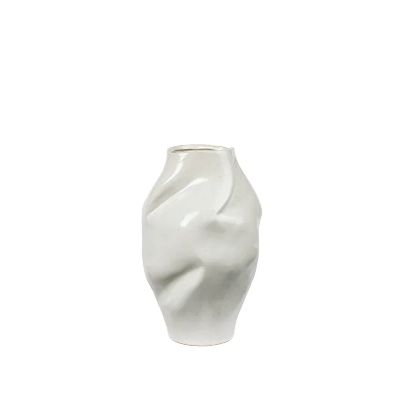 BROSTE COPENHAGEN Susie Vase – graues Steingut für Regentage (H:28)