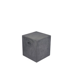 BROSTE COPENHAGEN Fiber udendrs taburet, kvadratisk - charcoal fibercement (37x37)