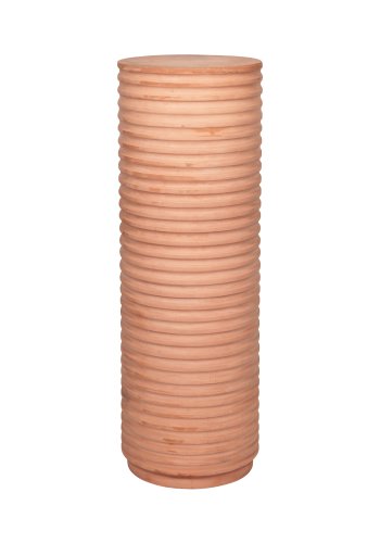 BROSTE COPENHAGEN runder Rillo-Sockel – brauner Faserzement (36)