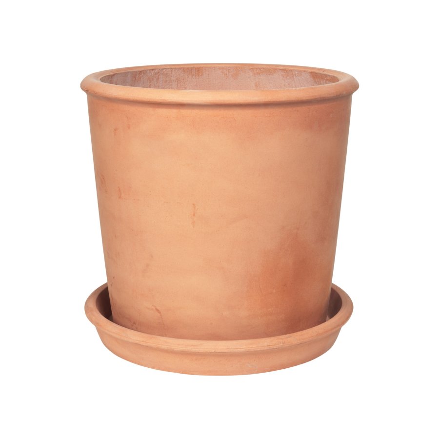 BROSTE COPENHAGEN Rolf Blumentopfabdeckung, rund – Terrakotta-Faserzement (50)