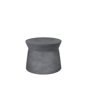 BROSTE COPENHAGEN Fiber udendrs sidebord, rund - charcoal fibercement (50)