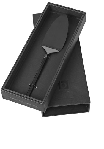 BROSTE COPENHAGEN Dobbel kakekniv - titansort rustfritt stl