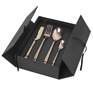 BROSTE COPENHAGEN Hune Ss bestikst - espresso titanium (16 dele)