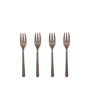 BROSTE COPENHAGEN Hune kagegaffel - titanium espresso rustfrit stl (st med 4)