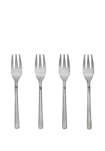 BROSTE COPENHAGEN Hune kakegaffel - brstet sateng rustfritt stl (sett med 4)