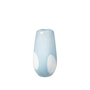 BROSTE COPENHAGEN Ada Dot vase, rund - air bl glas