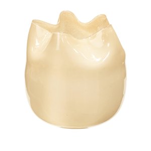 BROSTE COPENHAGEN Esther vase, rund - gul mundblst glas (30)