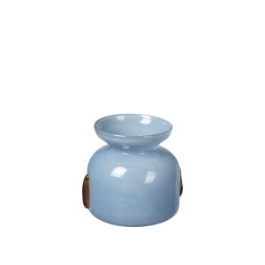 BROSTE COPENHAGEN Vera vase, rund - serenity lysebl glas
