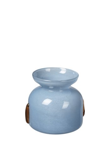 BROSTE COPENHAGEN Vera Vase, rund – serenity hellblaues Glas