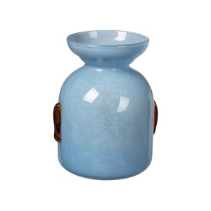 BROSTE COPENHAGEN Vera vase, rund - bl mundblst glas (21)