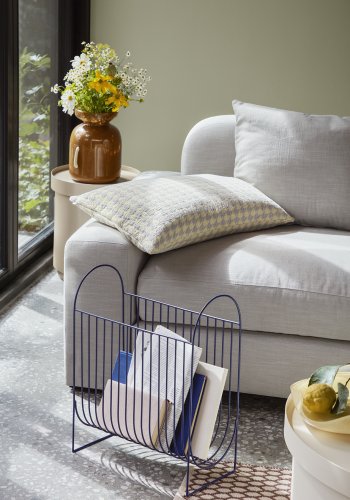 BROSTE COPENHAGEN Vera Vase, rund – Erdmännchen braunes Glas