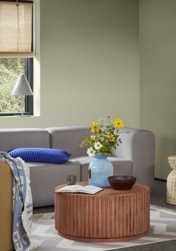 BROSTE COPENHAGEN Vera Vase, rund – Erdmännchen braunes Glas