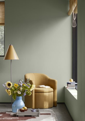 BROSTE COPENHAGEN Silas Vase, rund – geräuchertes Paprikaglas