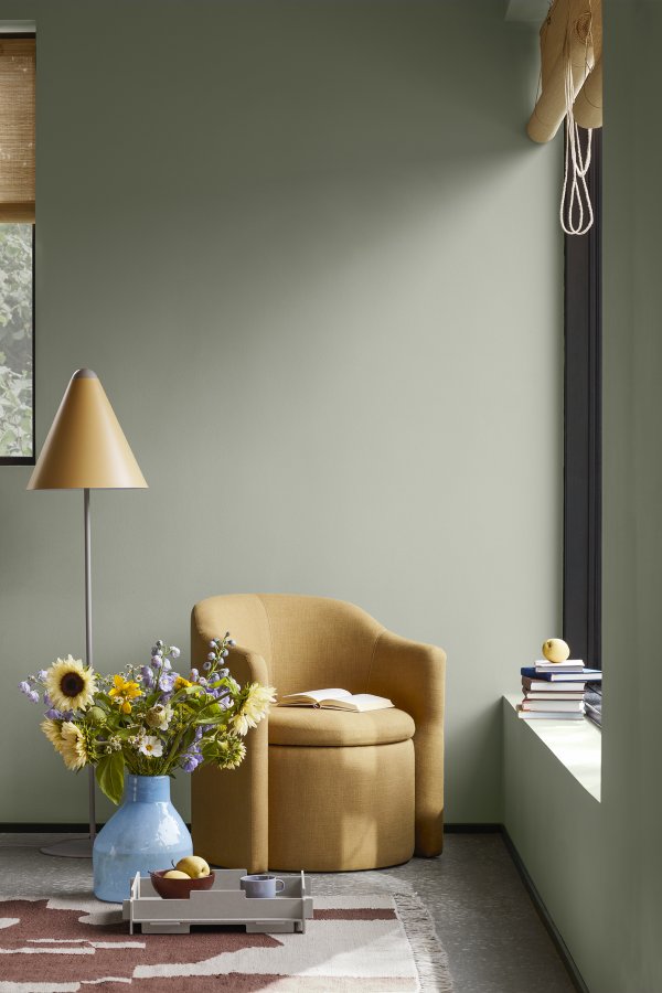 BROSTE COPENHAGEN Silas Vase, rund – geräuchertes Paprikaglas